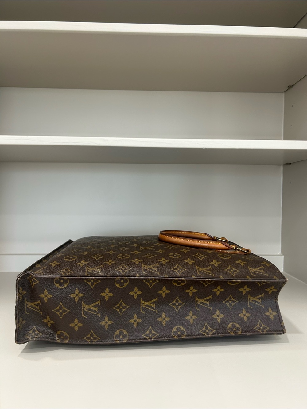 Authentic Vintage Louis Vuitton Monogram Sac Plat GM Tote Bag Handbag - Picture 7 of 17